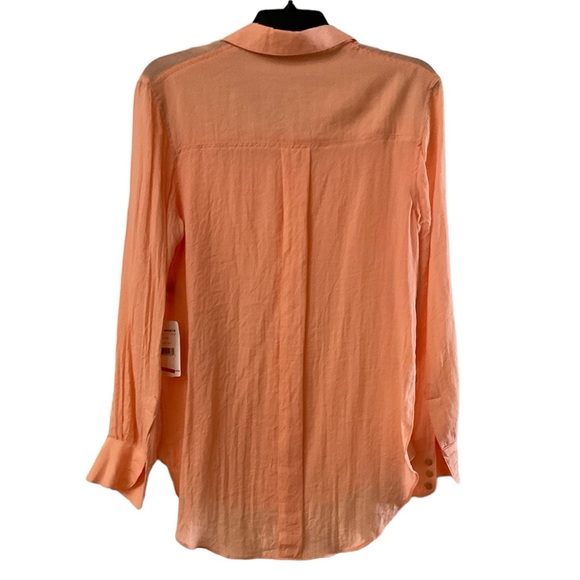 Free People Women’s Sheer High Low Button Down - Picture 5 of 12